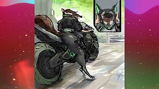 Unshaved comic character gets inflated with cum in a wild internal assfuck scene
