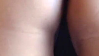 Cuckold's Wife Shows Black Lingerie to Her New Butt