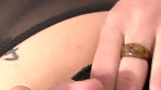 In lingerie, the beautiful brunette pleases her hot cunt alone
