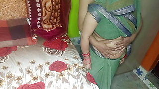 New hot and beautiful bhabhi having romance with her husband.