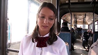 Nadia Creampied In Her Ass On Japanese Bus