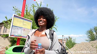 Czech Streets 152: Quickie with Cute Busty Black Girl
