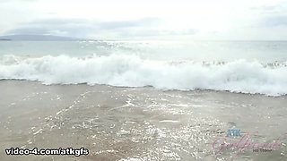 Demi Lopez in Demi pees and sucks your cock on the beach - ATKGirlfriends
