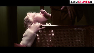 Blonde bitch gags on a monster cock then gets fucked to a mouth cumshot