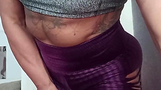 Ripped ebony milf giving you a taste of her body