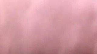 Chubby old woman uses toilet brush to masturbate