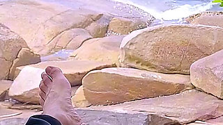 Handjob Surprise Ejaculation on the Beach