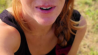 Redhead Preps Tight Ass for Anal on the Farm