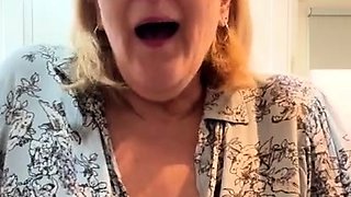 Big Boobed Blonde Masturbates With A Dildo In The Bathroom