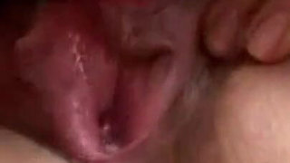 BBW chick gets a warm load in her mouth in close up