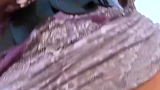 Busty woman pleasing her man