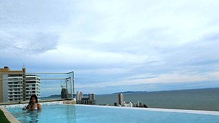 Bubble butt Thai teen fucked hard doggy