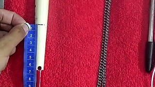 Japanese Wife Cervix insertion objects 2 vibrators and chain