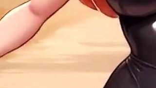 Sexy Outfits Try on and Dancing! Teasing Big Boobs and Perfect Body! Cartoon