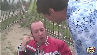 Deepthroating Two Thick German Cocks Ends With The Brunette Receiving Hardcore Anal Thrusts And Dp