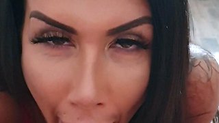 Hot Brunette Girlfriend POV Blowjob