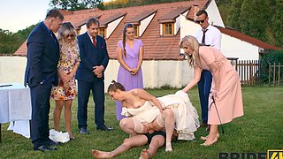 Dirty bride Andrea wants to be fucked by other dudes during wedding