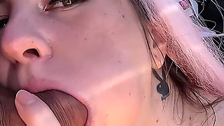 Crazy Bitch Maria Gail Seduce Old German Uber Driver to Risky Outdoor Sex Without Condom