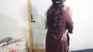 Hot Indian Maid Gets Big Cock in Doggystyle While Her Boss Change Shirt in Bedroom Amateur Sloppy Blowjob Hindi Audio