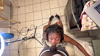 Curly Hair Brunette Stripper Girl Get Fuck in Throat by Str8rich BBC After Club
