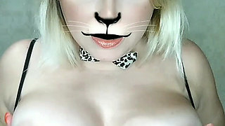 Chubby MILF in Cat Costume Big Tits