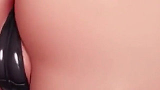 Latex Yoga Pants and Panties! Big Cameltoe Pussy Close up! Fetish! Anime Cartoon Ai