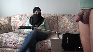 Egyptian Wife Humiliates Husband and Bought a Fucking Machine - Real Arab Cuckold Couple