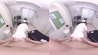 Japanese brunette babe VR porn