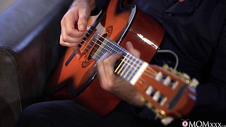 Horny Housewife Jennifer Mendez Rides Guitar Tutor