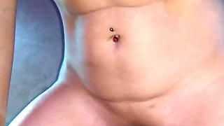 MILF Puts Huge Dildo in the Pussy and in the Ass, Before Anal