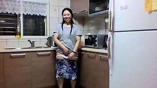 Skype Slut Miss Z Playing in Kitchen - Copy