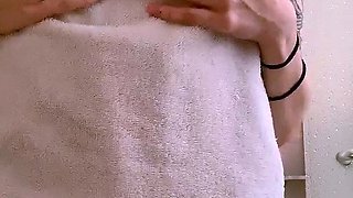 Amateur brunette Michelle with small tit