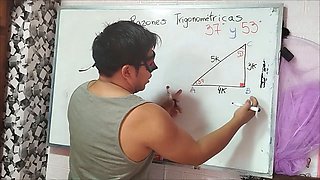 18-Year-Old Geometry Lesson: Cumshot inside after 37° angle with a monster cock