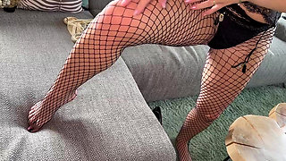 Sexy Feet and Fishnet Pantyhose Asmr