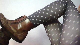 Blonde whiteboy sucking BBC dildo in Hard-core leggings