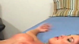 Busty big ass babe with tattoos fucked and milked from BBC on the bed