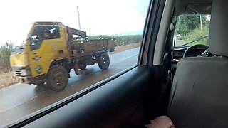 Pinay Step Sister Wanted Car Sex on a Busy Road