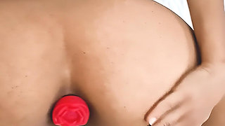 Wyld Yasmin's Ass Making the Rose Butt Plug Look Good