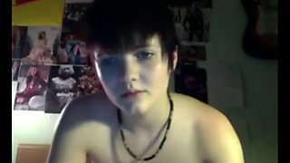 Lesbian emo teen with short hair sex camshow part 2