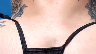 DETONATED my busty stepsister in the pool (homemade porn in Spanish)