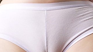 Close up White Panty Cameltoe Tease 4K