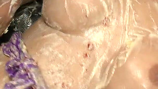 Horny apprentice gets cake spread on her butt