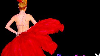 mommy shining in slutty burlesque costume