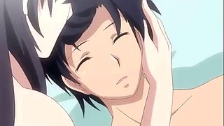 Lusty hentai teacher takes care of morning wood: Big Tits, Blowjob  Babe Porn