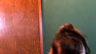 Busty brunette solo masturbation