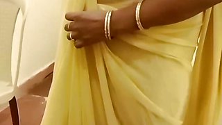 Tamil village big boobs desi indian mother in law wearing saree and seduced son in law