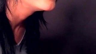 Ashli Ames gets huge cock to suck from gloryhole