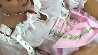 Sexy dirndl teeny screams with full cum in mouth - part 1