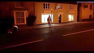 Young Blonde Wife Walking Nude Down A High Street In Suffolk