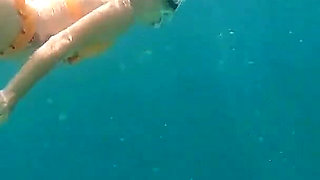 Snorkel Slut in Paradise - Underwater Flash & Naughty Tease